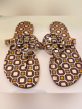 Tory Burch Miller Sandals in Geometric Print Sandal - Size 10M